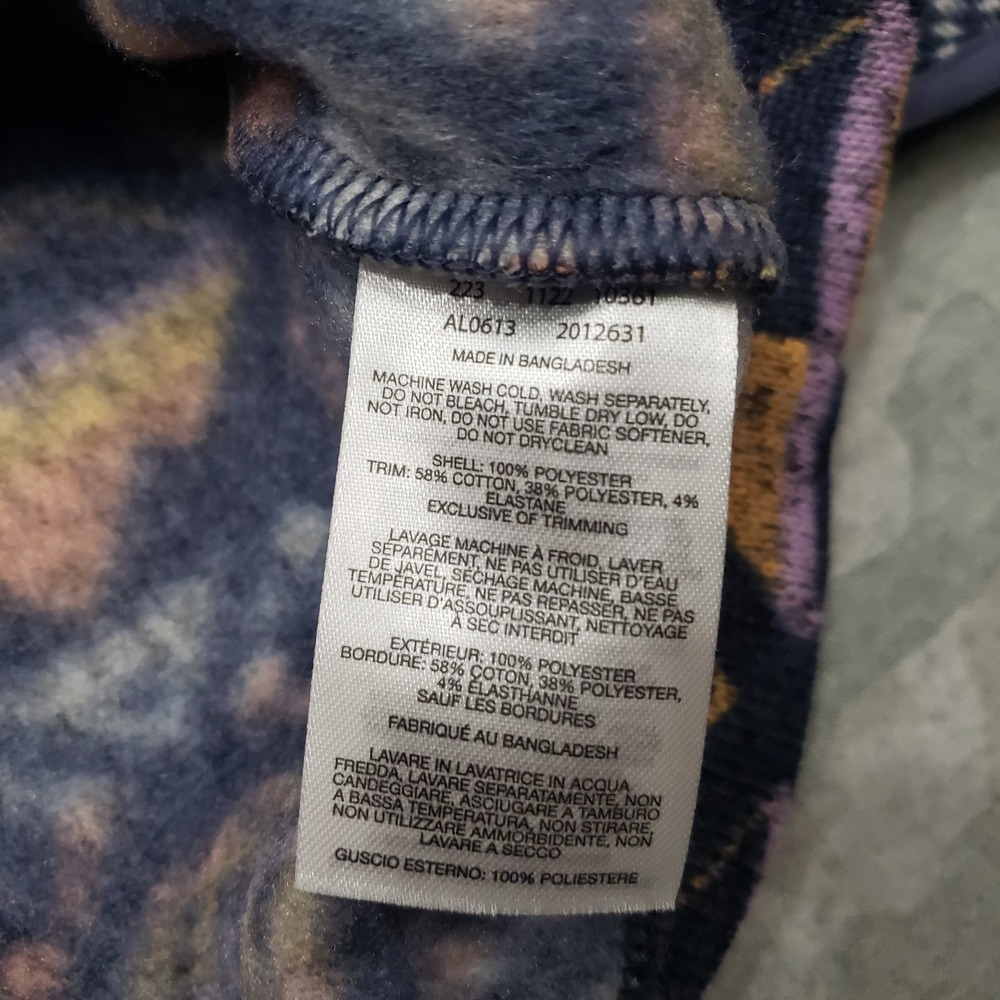 Columbia Sweater Womens Medium Blue Pullover Geo Print Gorpcore Outdoors Travel - Picture 5 of 9
